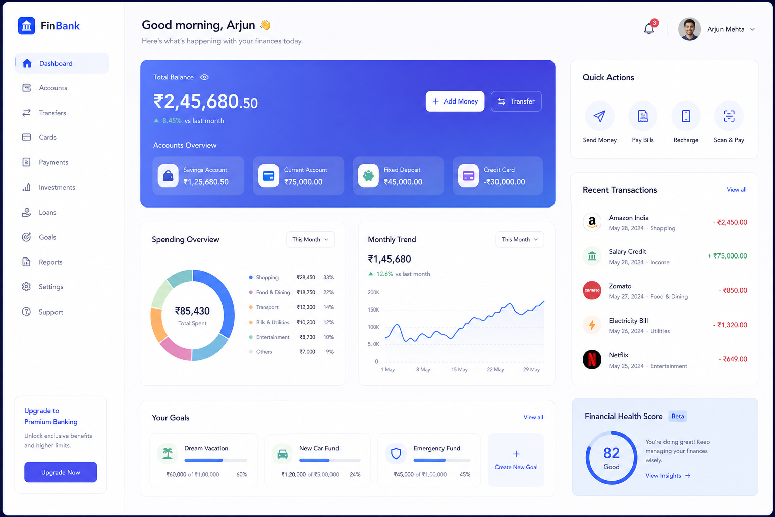 Banking Dashboard